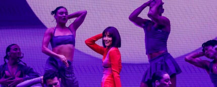 Aitana, durante su concierto en el WiZink Center en Madrid, el pasado 5 de diciembre de 2023.