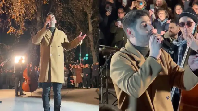 Melendi sorprende a sus fans cantando en medio del Parque del Retiro en Madrid