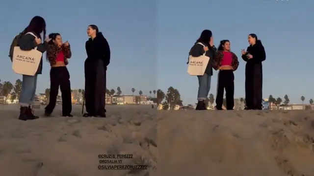 La quedada de Rosalía y Silvia Pérez Cruz en Los Ángeles: dos artistas en familia al otro lado del charco.