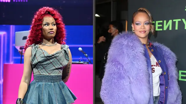Las cantantes Nicki Minaj y Rihanna, en imágenes recientes.