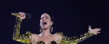Katy Perry, durante el concierto en Windsor para celebrar la coronación del Rey Carlos III, en mayo de 2023.