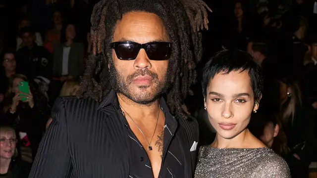 El cantante Lenny Kravitz junto a su hija Zoe.