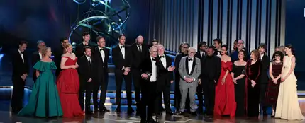 El equipo de Succession recoge el premio Emmy a Mejor serie dramática El equipo de Succession recoge el premio Emmy a Mejor serie dramática
