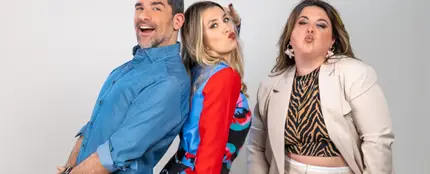 Nacho García, Eva Soriano y Lalachus Nacho García, Eva Soriano y Lalachus