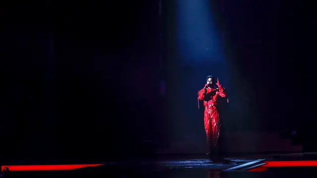 Agoney, en el Benidorm Fest 2023.