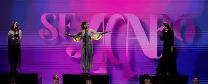 María José Llergo, India Martínez y Niña Pastori, en los Goya 2024 María José Llergo, India Martínez y Niña Pastori, en los Goya 2024