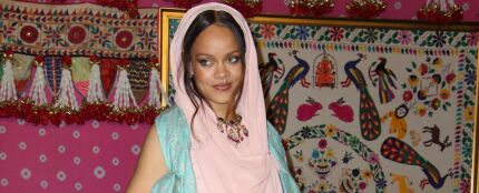 Rihanna, en su visita a la ciudad india de Jamnagar.