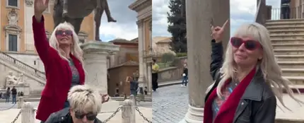 El divertido video de Nebulossa en Roma imitando estatuas famosas El divertido video de Nebulossa en Roma imitando estatuas famosas