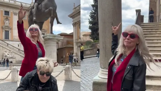 El divertido video de Nebulossa en Roma imitando estatuas famosas