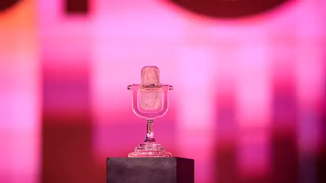 El micrófono de cristal del ganador de Eurovisión.