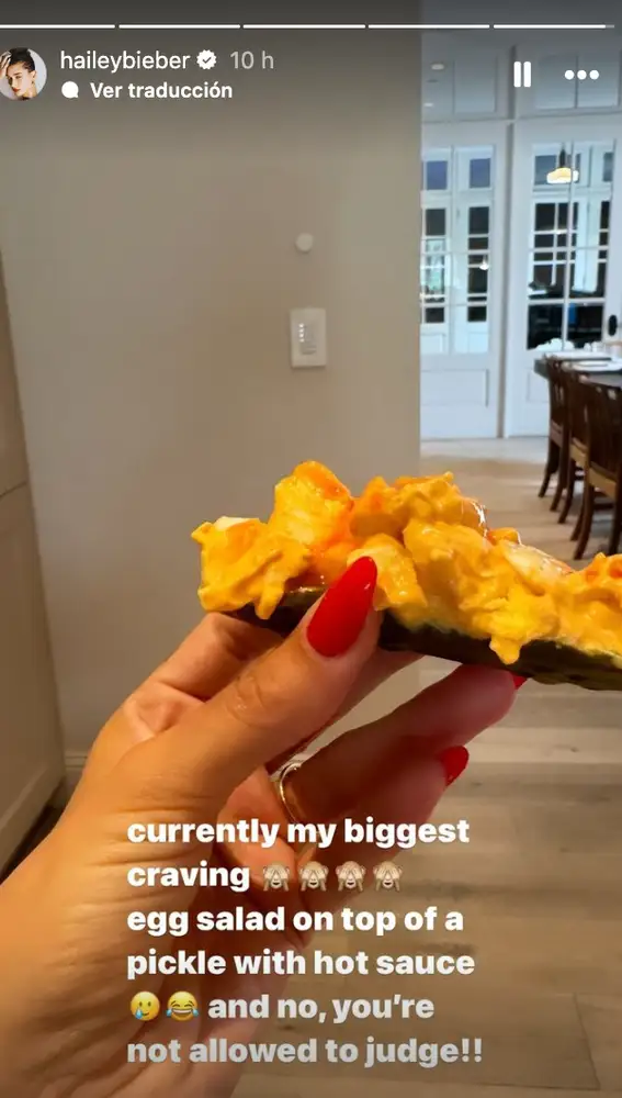 El extraño antojo de embarazada de Hailey Bieber El extraño antojo de embarazada de Hailey Bieber