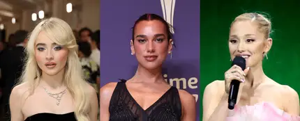 Sabrina Carpenter, Dua Lipa y Ariana Grande Sabrina Carpenter, Dua Lipa y Ariana Grande