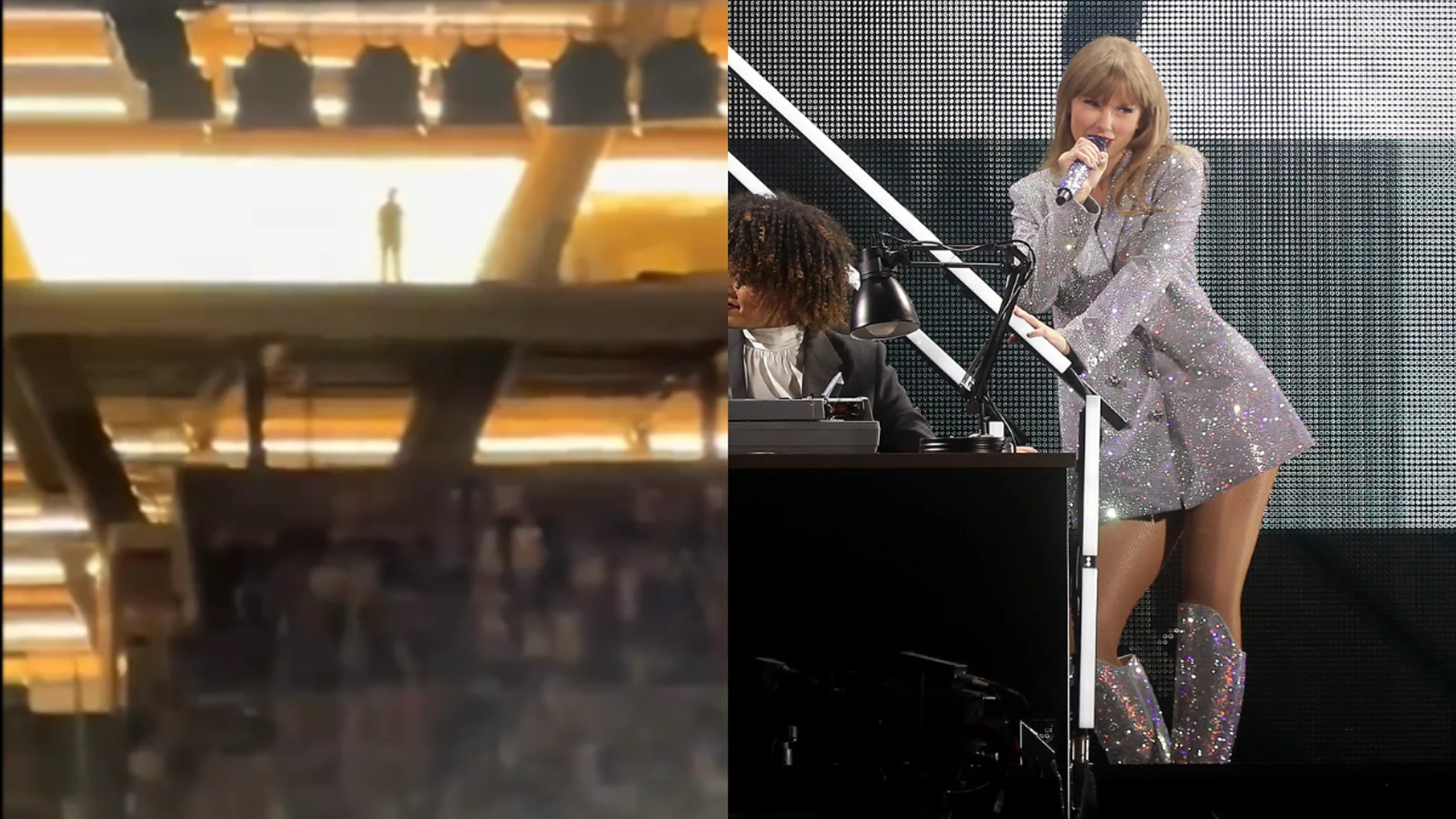 Una misteriosa figura en el concierto de Taylor Swift en el Santiago Bernabéu Una misteriosa figura en el concierto de Taylor Swift en el Santiago Bernabéu