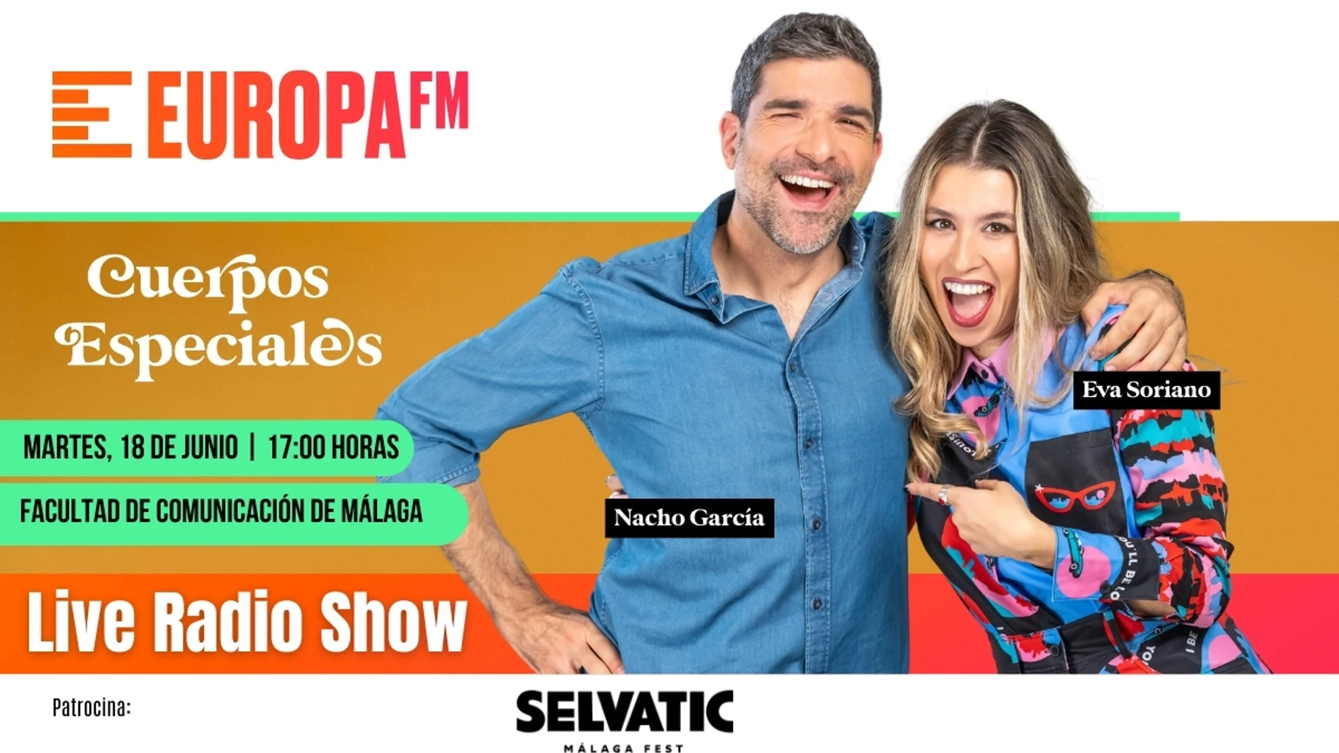 Eva Soriano y Nacho García te invitan al 'live show' de 'Cuerpos especiales' en Málaga Eva Soriano y Nacho García te invitan al 'live show' de 'Cuerpos especiales' en Málaga