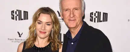 James Cameron y Kate Winslet James Cameron y Kate Winslet