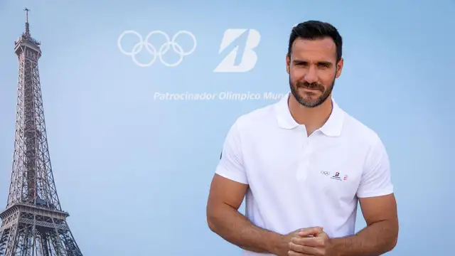 Saúl Craviotto en un acto de Bridgestone, patrocinador oficial de los JJOO 2024