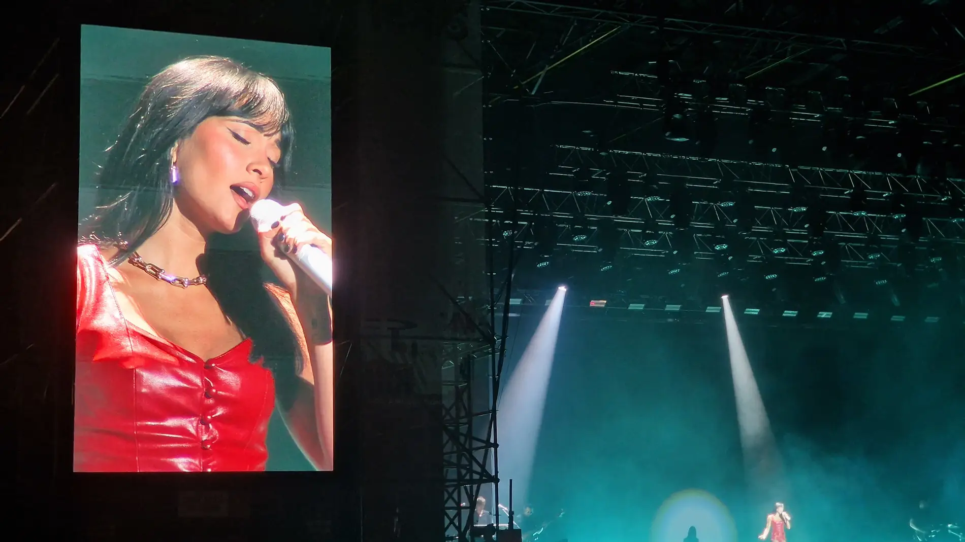 Aitana en su actuación en Vigo Aitana en su actuación en Vigo