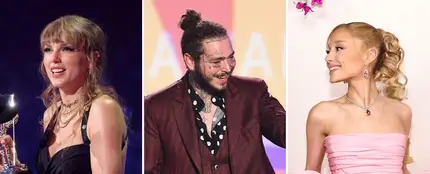 Taylor Swift, Post Malone y Ariana Grande Taylor Swift, Post Malone y Ariana Grande