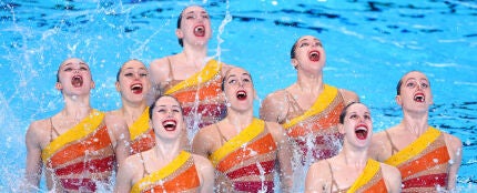 El equipo español de natación artística