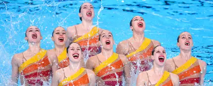 El equipo español de natación artística El equipo español de natación artística