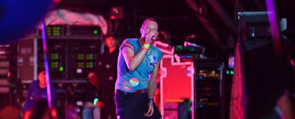 Chris Martin, vocalista de Coldplay, en el Glastonbury Festival