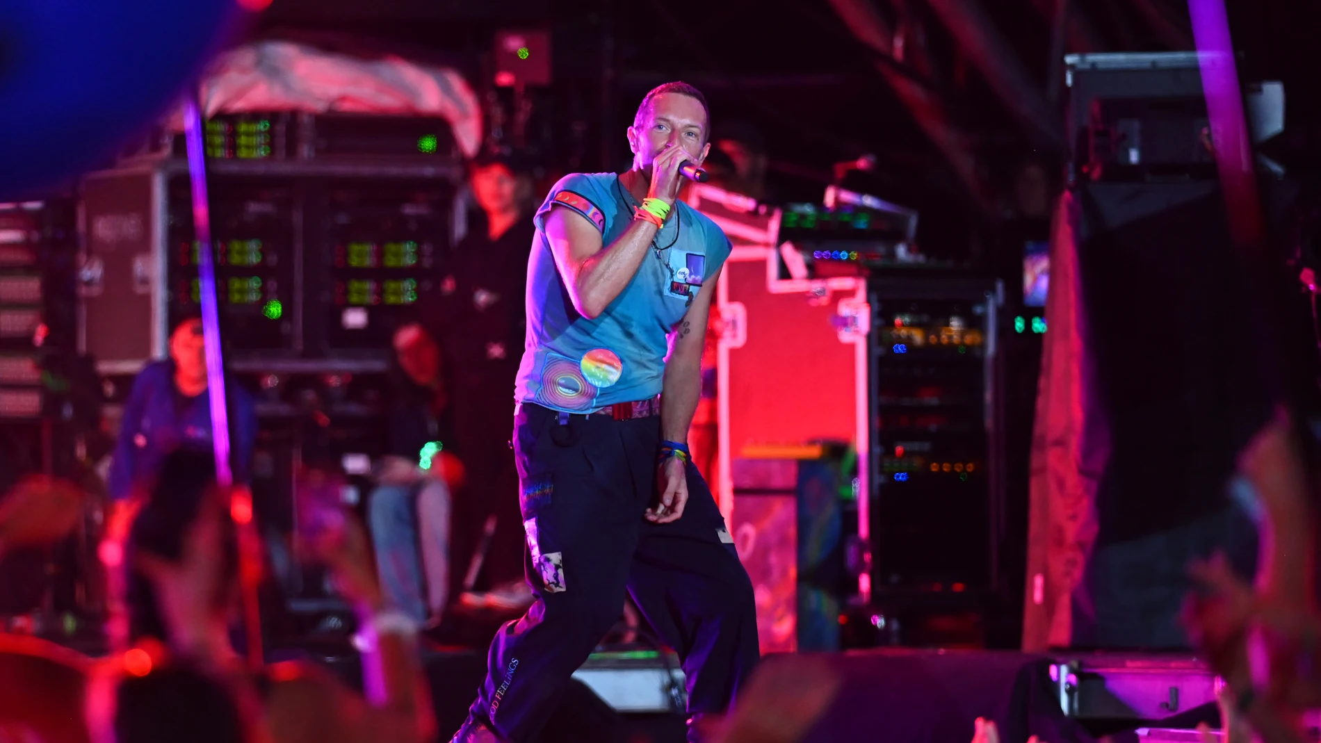 Chris Martin, vocalista de Coldplay, en el Glastonbury Festival Chris Martin, vocalista de Coldplay, en el Glastonbury Festival