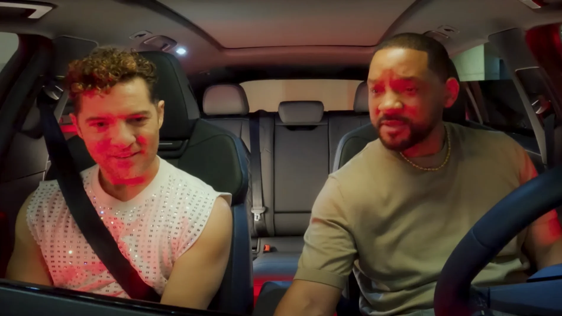 Will Smith y David Bisbal en 'The Car Test' Will Smith y David Bisbal en 'The Car Test'