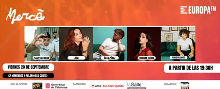 Vive La Mercè 2024 con la música de Jim, Mariona Escoda, Roger Padrós y más artistas Vive La Mercè 2024 con la música de Jim, Mariona Escoda, Roger Padrós y más artistas
