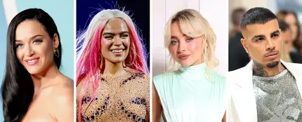 Katy Perry, Karol G, Sabrina Carpenter y Rauw Alejandro Katy Perry, Karol G, Sabrina Carpenter y Rauw Alejandro