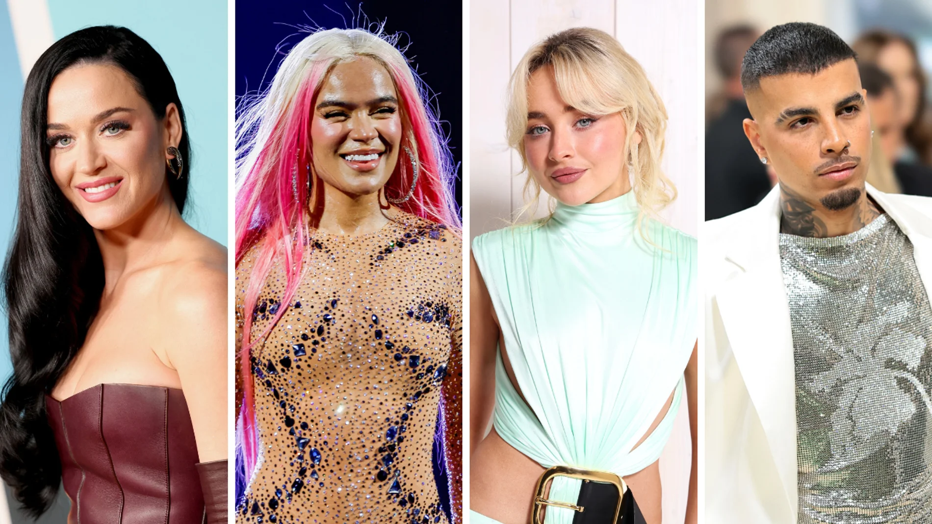 Katy Perry, Karol G, Sabrina Carpenter y Rauw Alejandro Katy Perry, Karol G, Sabrina Carpenter y Rauw Alejandro