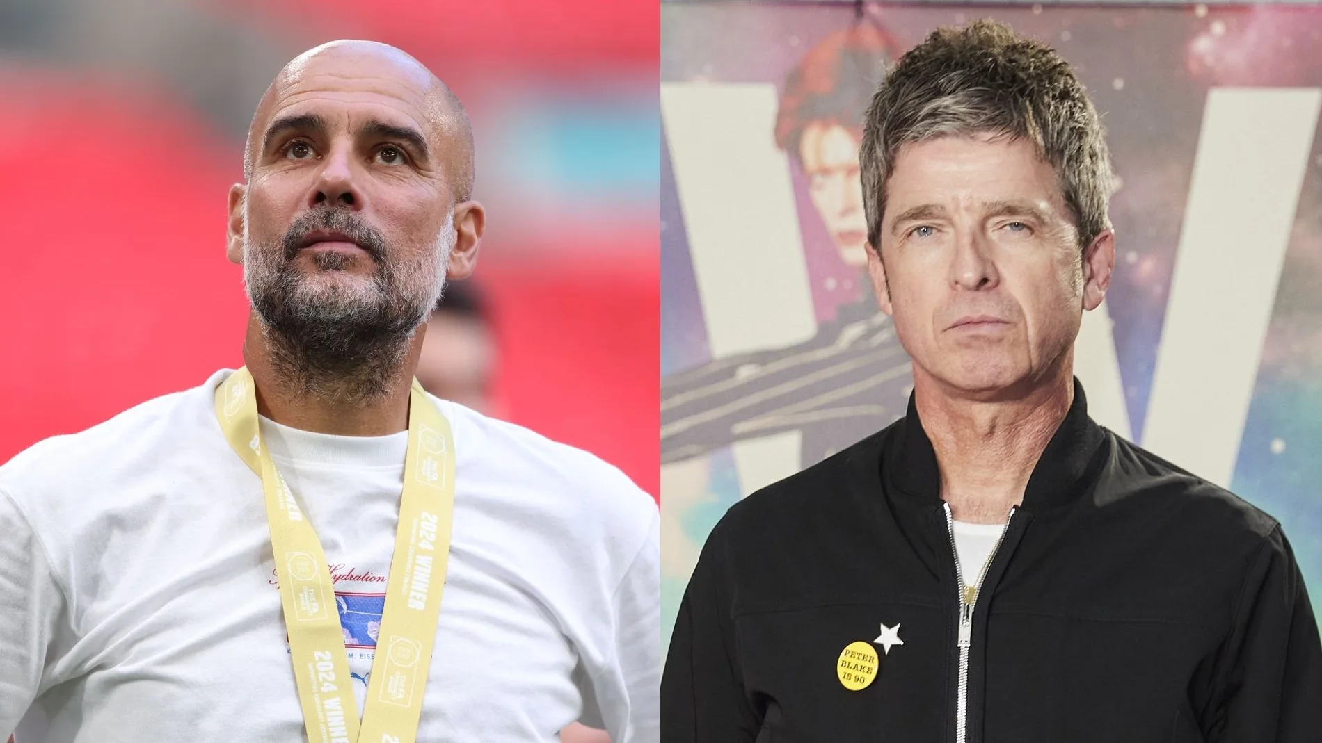 Pep Guardiola y Noel Gallagher Pep Guardiola y Noel Gallagher