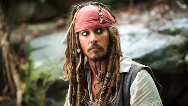 Johnny Depp como Jack Sparrow en 'Piratas del Caribe'