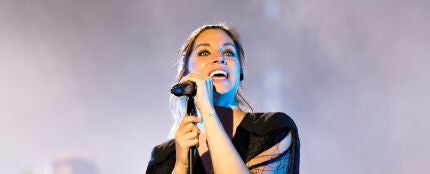 Leire Mart&iacute;nez en un concierto de La Oreja de Van Gogh