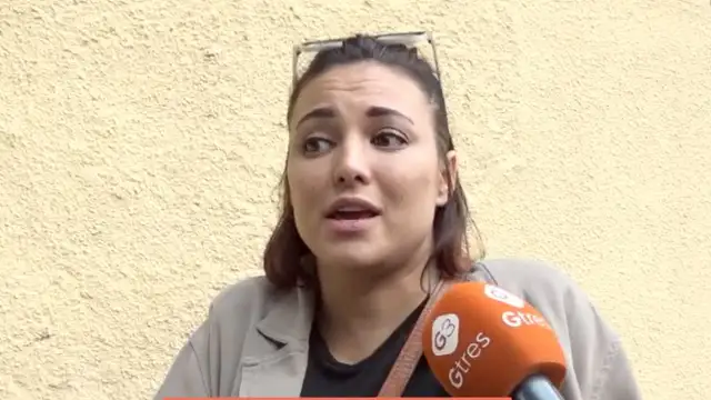 La actriz Elisa Mouliaá en el momento de sus declaraciones en televisión