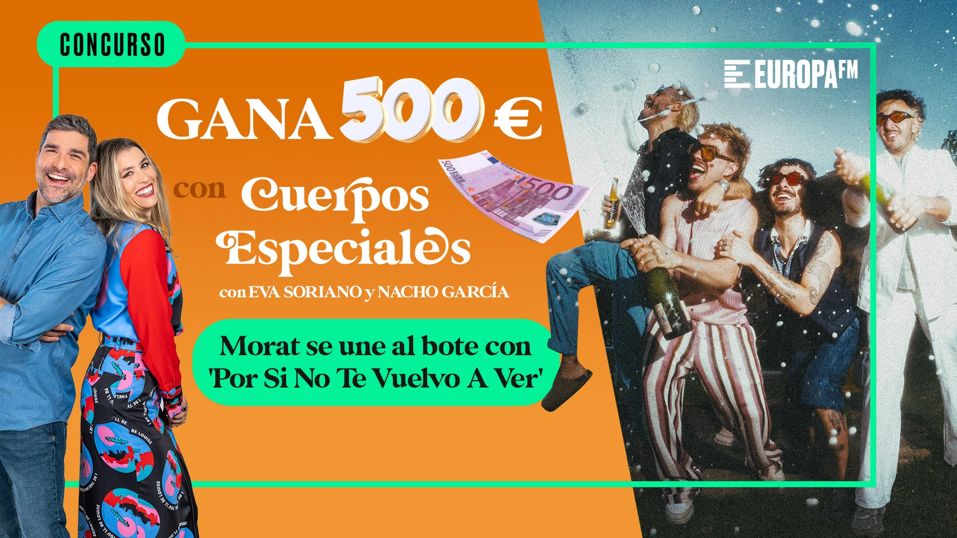 ¡Gana 500 euros cada día en 'Cuerpos especiales'! Morat se une al bote con 'Por Si No Te Vuelvo A Ver' ¡Gana 500 euros cada día en 'Cuerpos especiales'! Morat se une al bote con 'Por Si No Te Vuelvo A Ver'