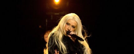 Christina Aguilera actuando en Las Vegas