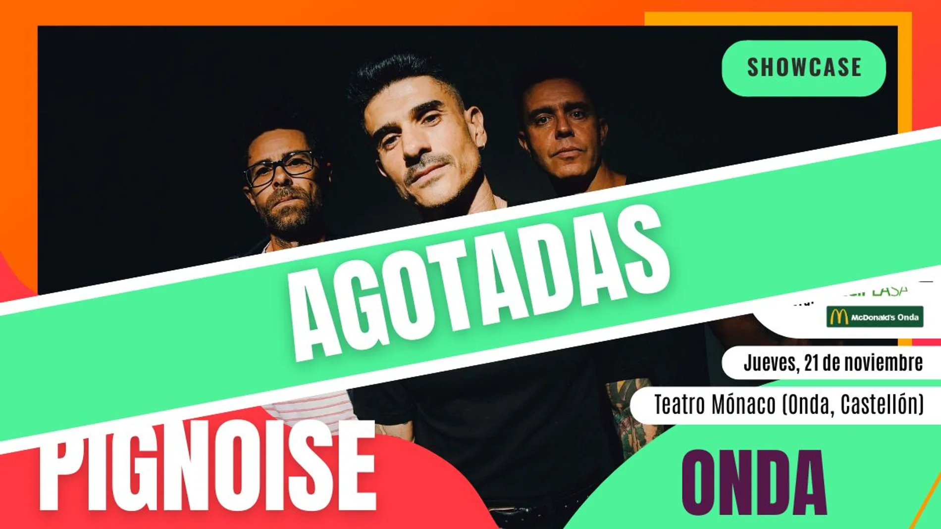 Agotadas las invitaciones para el showcase solidario de Pignoise en Onda con Europa FM Agotadas las invitaciones para el showcase solidario de Pignoise en Onda con Europa FM