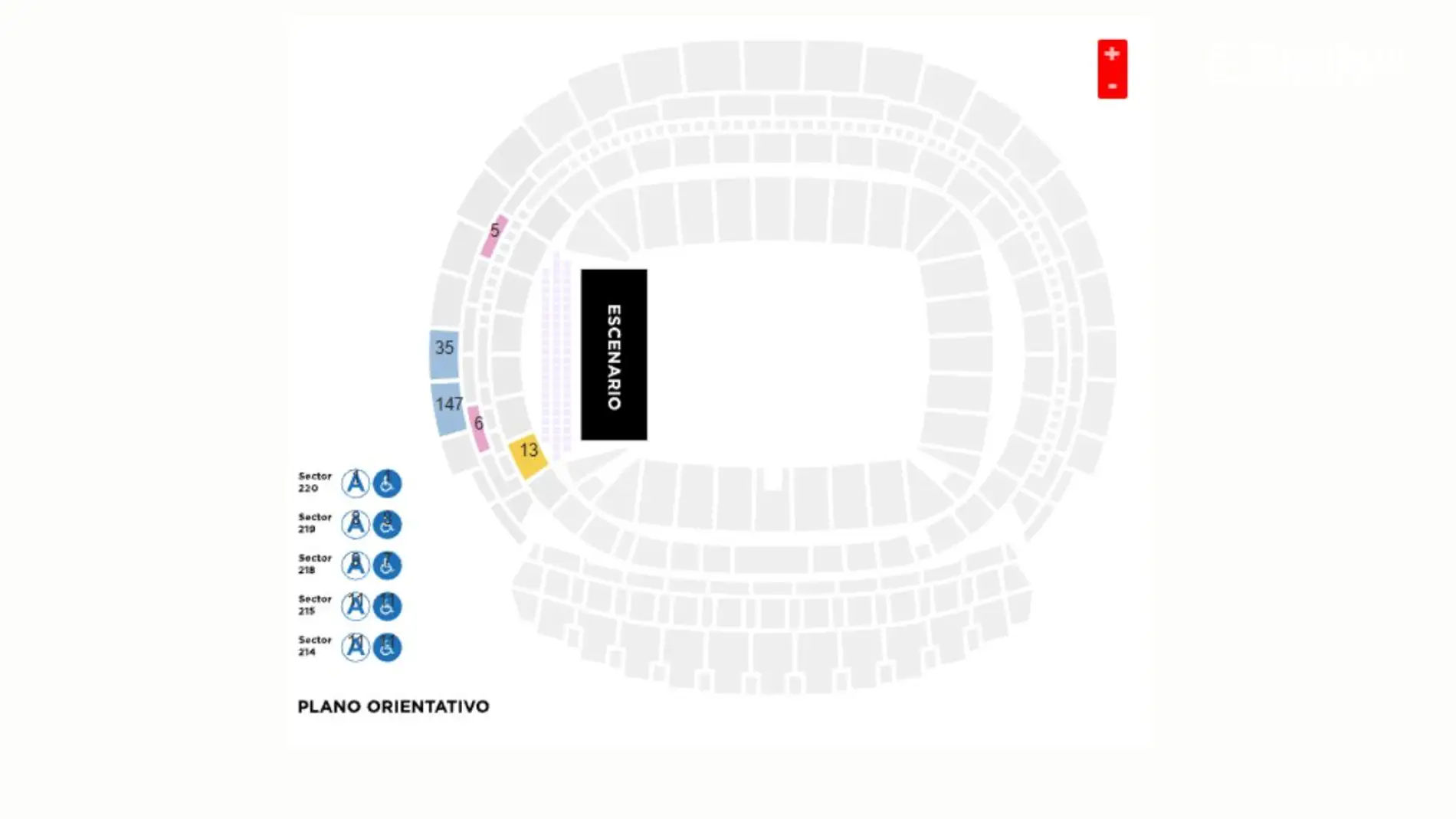 El plano del concierto de Manuel Carrasco en el Metropolitano El plano del concierto de Manuel Carrasco en el Metropolitano