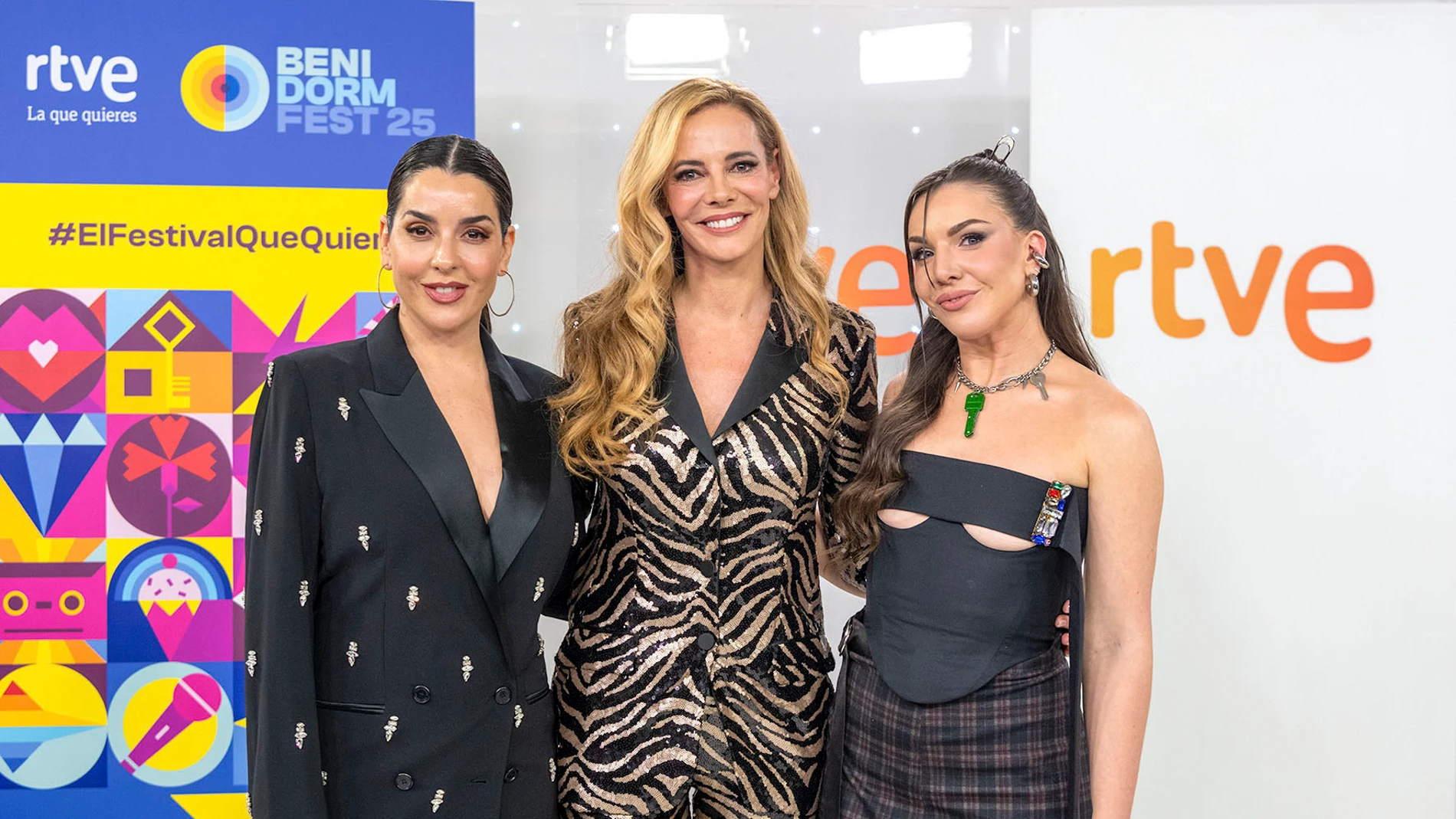 Ruth Lorenzo, Paula Vázquez e Inés Hernand, presentadoras del Benidorm Fest 2025. Ruth Lorenzo, Paula Vázquez e Inés Hernand, presentadoras del Benidorm Fest 2025.