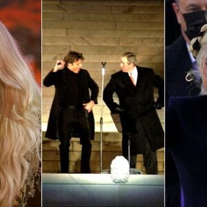 Carrie Underwood, Ricky Martin junto a George W Bush y Lady Gaga.