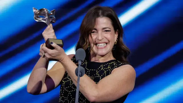 Nora Navas, ganadora del premio Feroz a Mejor actriz de reparto en televisión por 'Yo, adicto'