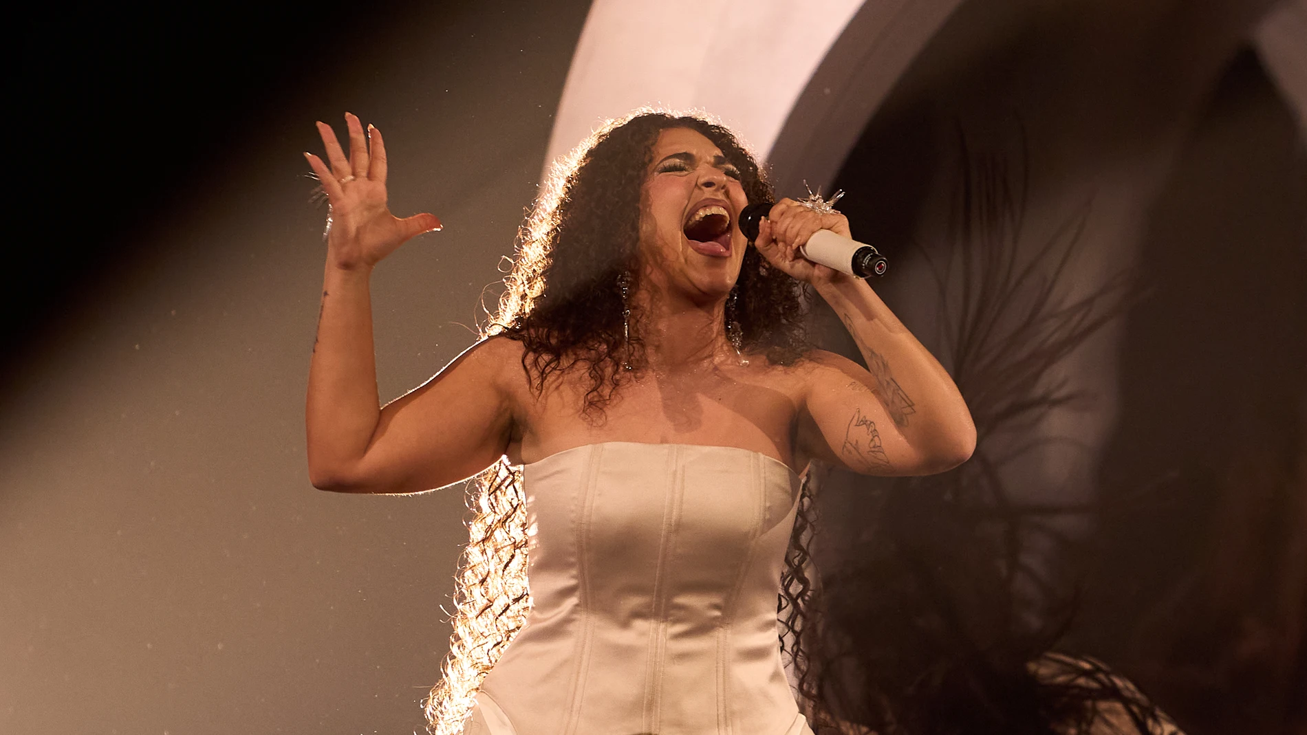 Lachispa, durante su actuación en la primera semifinal del Benidorm Fest 2025 Lachispa, durante su actuación en la primera semifinal del Benidorm Fest 2025