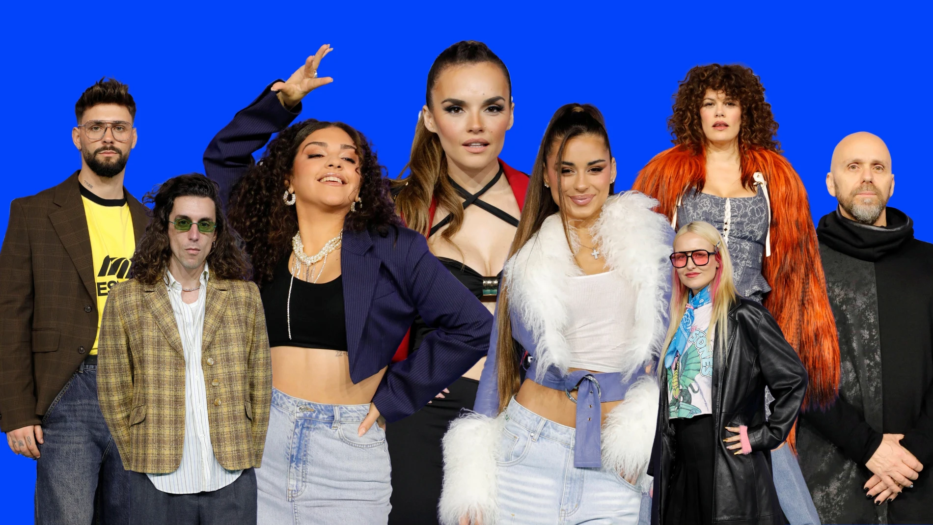 Los ocho finalistas del Benidorm Fest 2025, un montaje de Europa FM Los ocho finalistas del Benidorm Fest 2025, un montaje de Europa FM