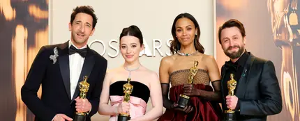 Adrien Brody, Mikey Madison, Zoe Saldaña y Kieran Culkin, actores ganadores de los Premios Oscar 2025 Adrien Brody, Mikey Madison, Zoe Saldaña y Kieran Culkin, actores ganadores de los Premios Oscar 2025