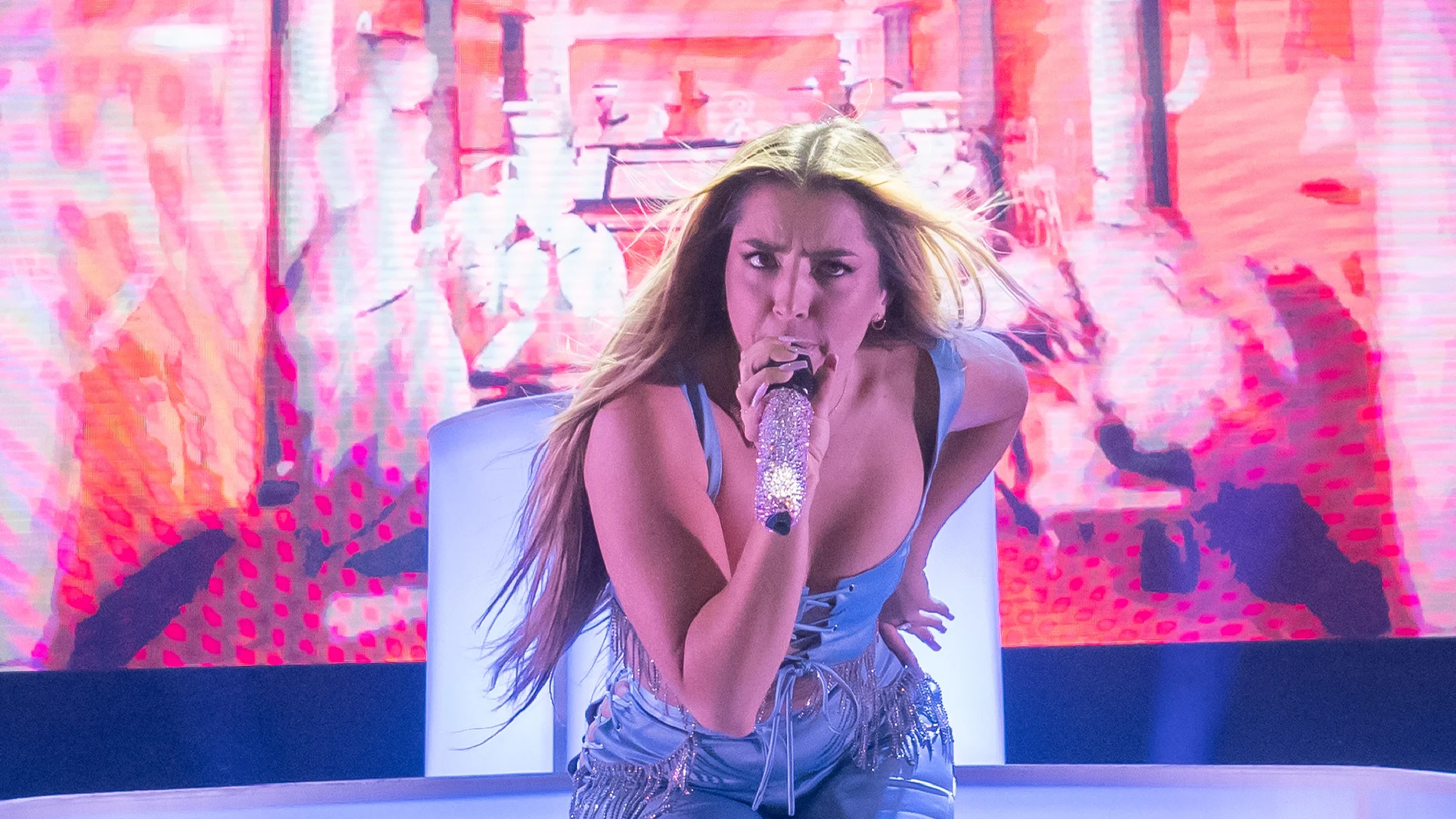 Lola Índigo, en noviembre de 2021 en Zaragoza. Lola Índigo, en noviembre de 2021 en Zaragoza.