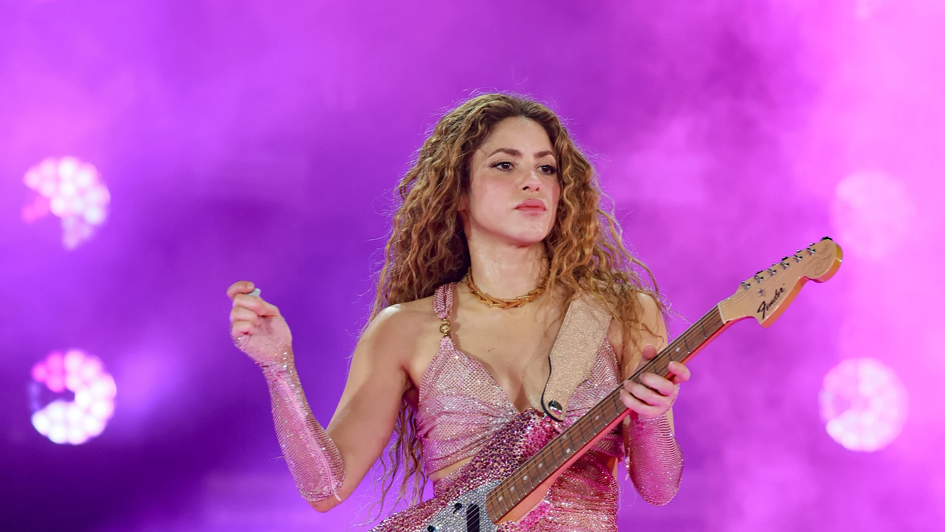 Shakira durante un concierto de su gira Las Mujeres Ya No Lloran World Tour Shakira durante un concierto de su gira Las Mujeres Ya No Lloran World Tour