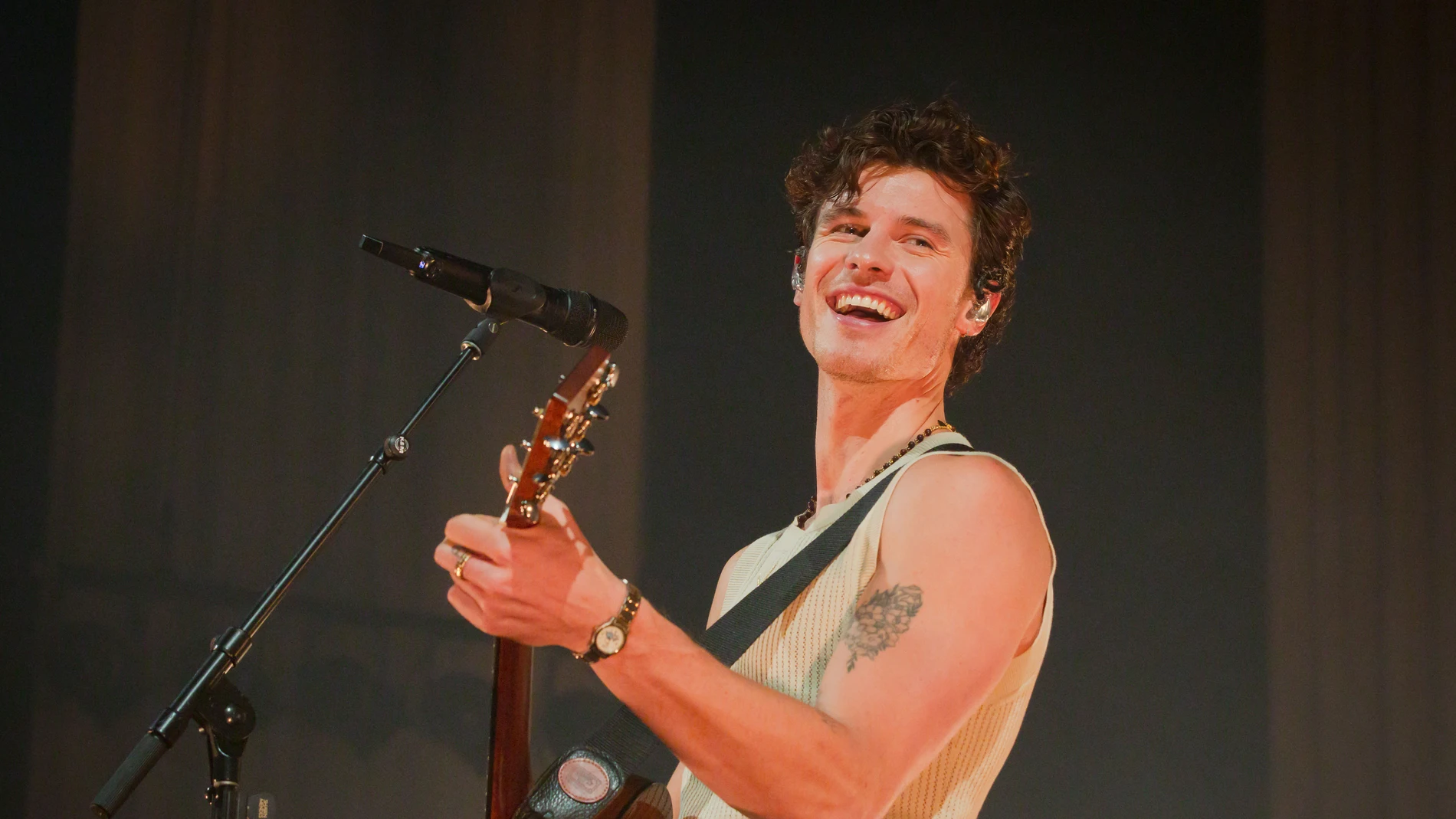 Shawn Mendes, en un concierto en noviembre de 2024 Shawn Mendes, en un concierto en noviembre de 2024