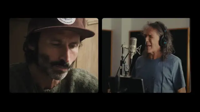 Leiva y Robe en el videoclip de 'Caída libre'