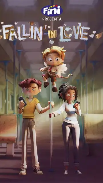 Cartel del cortometraje 'Fallin' in Love', de Fini