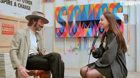 Leiva en su entrevista con Carmen Basanta en Europa FM Leiva en su entrevista con Carmen Basanta en Europa FM